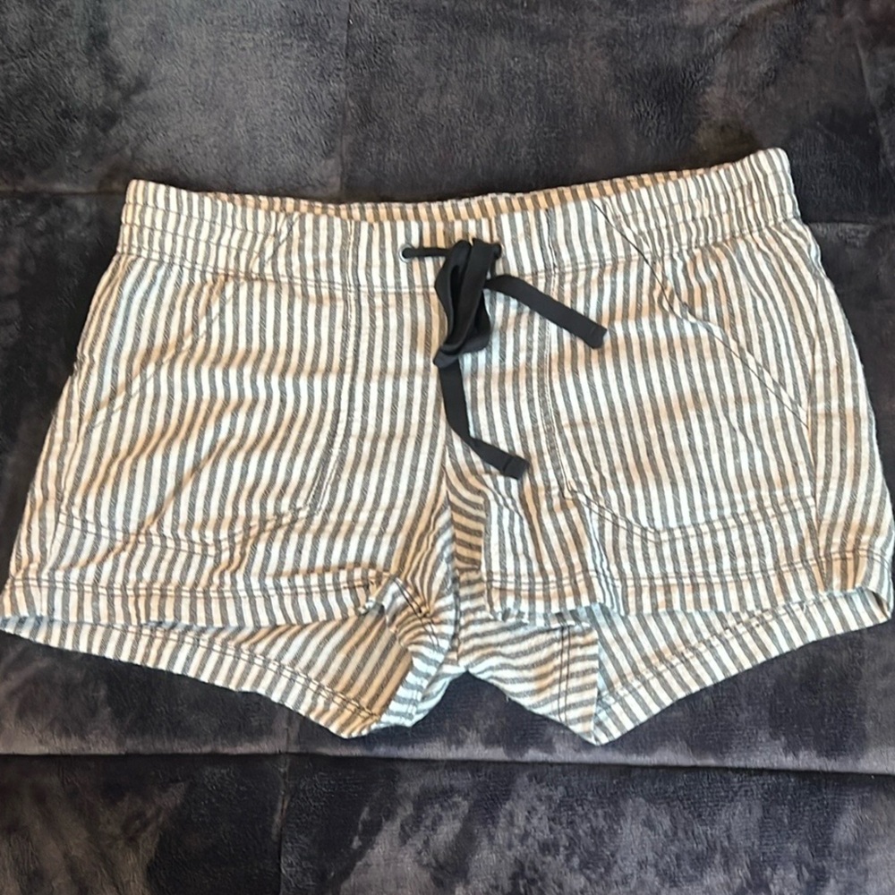 Rewind Black and White Striped Shorts